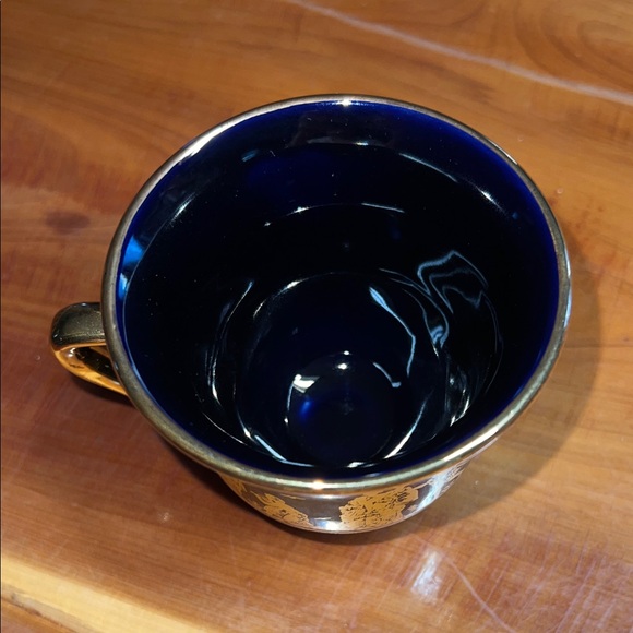 VTG Skratimenos Greek 24K GOLD trim on Blue Demitasse or Tea "CUP ONLY" - Picture 4 of 5